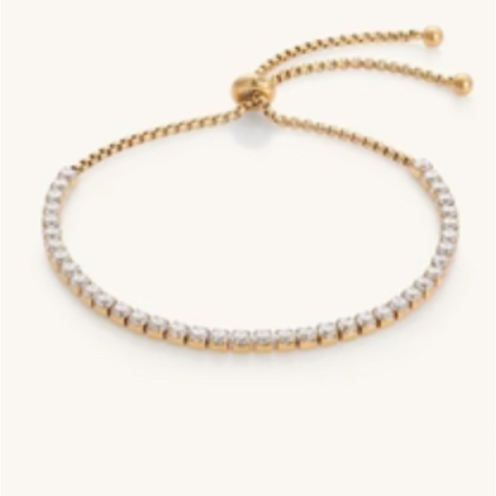 MantraBand Gold Let Your Light Shine Tennis Bracelet